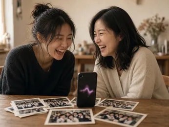친구 결혼식 축가, 노래를 함께 나누는 장면