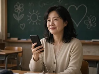 선생님께 감사, 이름이 불리는 노래를 듣는 순간