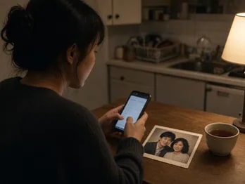 부모님 옛 사진을 보며 사연 몇 줄 적기