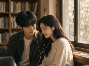 남편에게 결혼기념일, 노래를 함께 나누는 장면