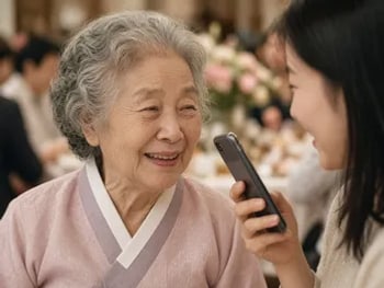 할머니 팔순, 이름이 불리는 노래를 듣는 순간