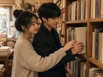 연인 1주년, 노래를 함께 나누는 장면