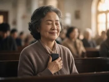 멀리 사는 엄마께 안부, 노래를 함께 나누는 장면