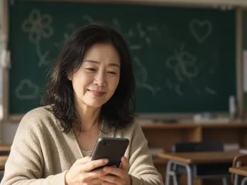 선생님 감사 인사, 이름이 불리는 노래를 함께 듣는 장면