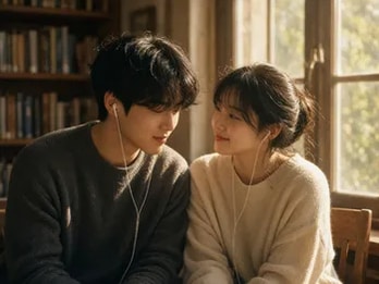 결혼기념일 편지, 이름이 불리는 노래를 함께 듣는 장면